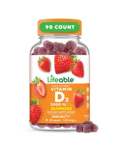 Lifeable Adults Vitamin D Gummies, 5000 IU, 90 count