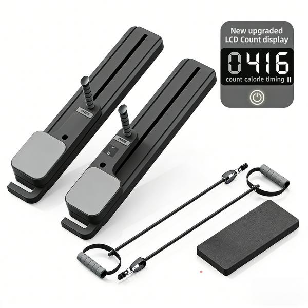 IPO Multi-functional Adjustable Ab Exercise Board Home Pilates Reformer with Upgrade LCD count display Core Strength Training Abdominal Crunch Machine Roller