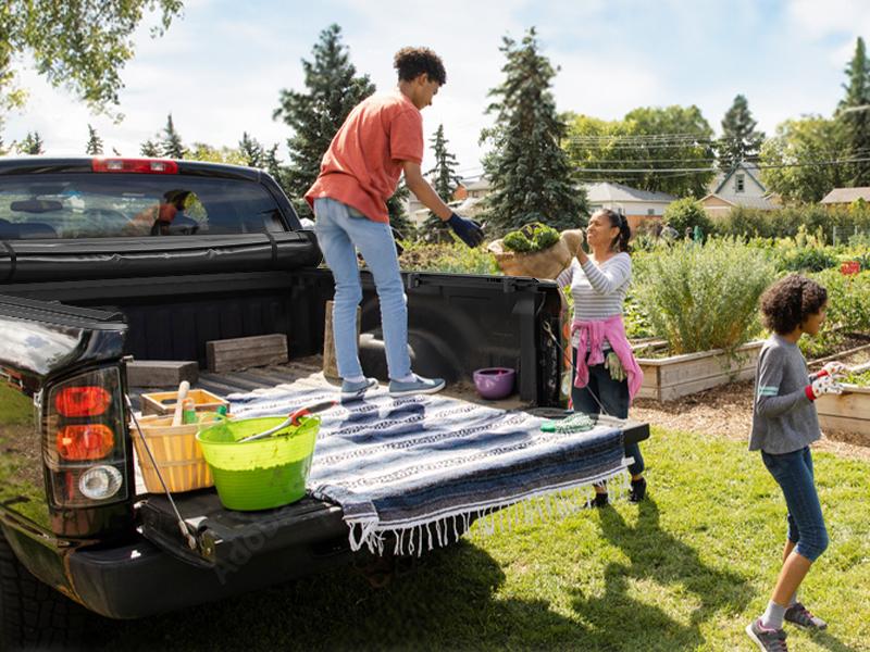 5 ft Soft Roll-Up Tonneau Truck Bed Cover Fits for Toyota Tacoma 2016-2023 (Excl. Trail Edition) 5ft Bed with Deck Rail System