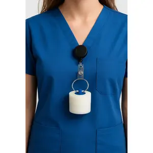 Coban Tape Holder for Nurses – 2" Medical Tape Dispenser with Steel Key Ring | EMS, Paramedic, Phlebotomist, Nurse Badge Accessory