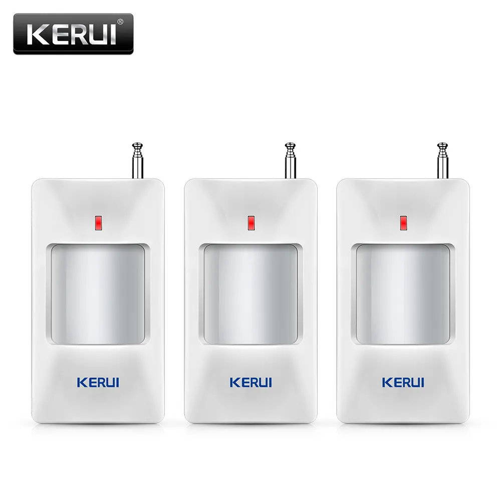 KERUI 433MHz Wireless PIR Motion Sensor Detector, Infrared Security Alarm for Home, 12m Detection Range, 110° Wide Angle, 9V Battery Included, Compatible with 433MHz Alarm Host/Panel/Siren, for Doorway, Hallway, Garage, Office