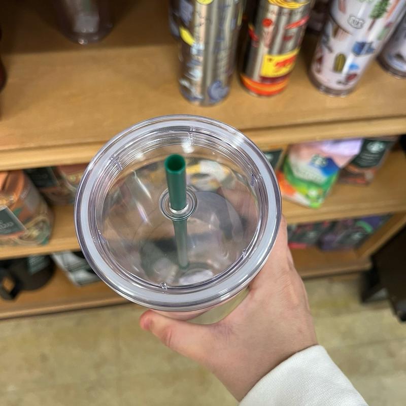 Starbucks classic Mermaid icon logo double wall clear plastic venti tumbler cold cup