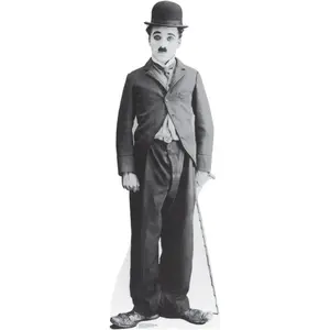 212 MAIN Charlie Chaplin Little Tramp Life-Size 5.5ft Tall Standing Cardboard Stand-Up - Wall-Mountable Home Decor, Party Decor Room Display Cutout