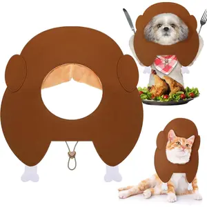 Thanksgiving Dog Turkey Costume Hat Halloween Pet Turkey Cap Thanksgiving Party Supplies for Small Medium Large Dogs Matching Pet and Owner Hat Outfits(Small)