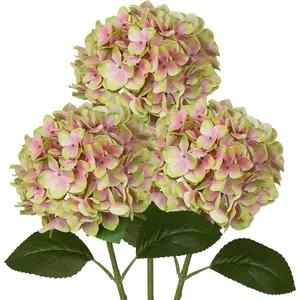 Fake Hydrangeas Real Hydrangea Flowers 26" Large Artificial Hydrangea Flowers Silk Hydrangea for Wedding Bouquet, Home,, Store, 3