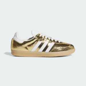Adidas Women's Samba OG "Gold Cracked Leather" KI5719 Fashion Athletic Sneakers