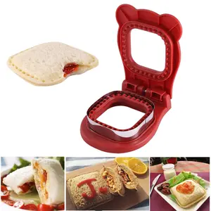 Sandwich Cutter and Sealer Square Sandwich Uncrustable Cutter for Kids Breakfast and Lunches Easy for School Lunchbox