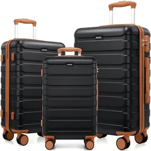 Miusse Luggage 3 Piece Set with Spinner Wheels Hardshell Lightweight Design TSA Lock Travel Essentials Expandable Green Luggagesets outdoorfun