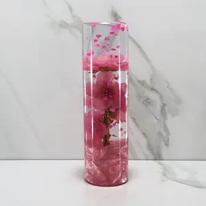 Mr__Grip 5 3/4 Inch flower Resin Custom Shift Knob Pink Cherry Blossom  JDM