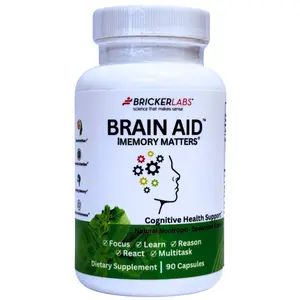 Brain Aid Memory Matters – Nootropic Brain Supplement with Neumentix Spearmint Extract for Cognitive Support, Focus, Concentration, and Memory – 90 Capsules
