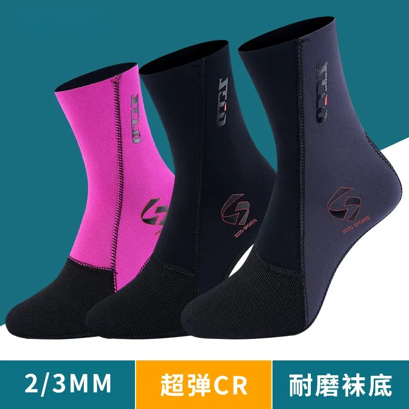 5MM diving socks men's swimming warm diving snorkeling socks women's long tube non-slip wear-resistant beach socks