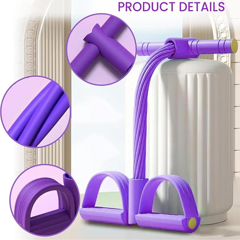 2026 Latest 8-Tube Pedal Resistance Device, Detachable and Adjustable Pedal Resistance Device, Elementalt Pedal Puller, Full-Body Workout for Home Gym, Tones Arms Abs Waist, Unisex leg stretch rope exercise total body training resistance bands tensioner