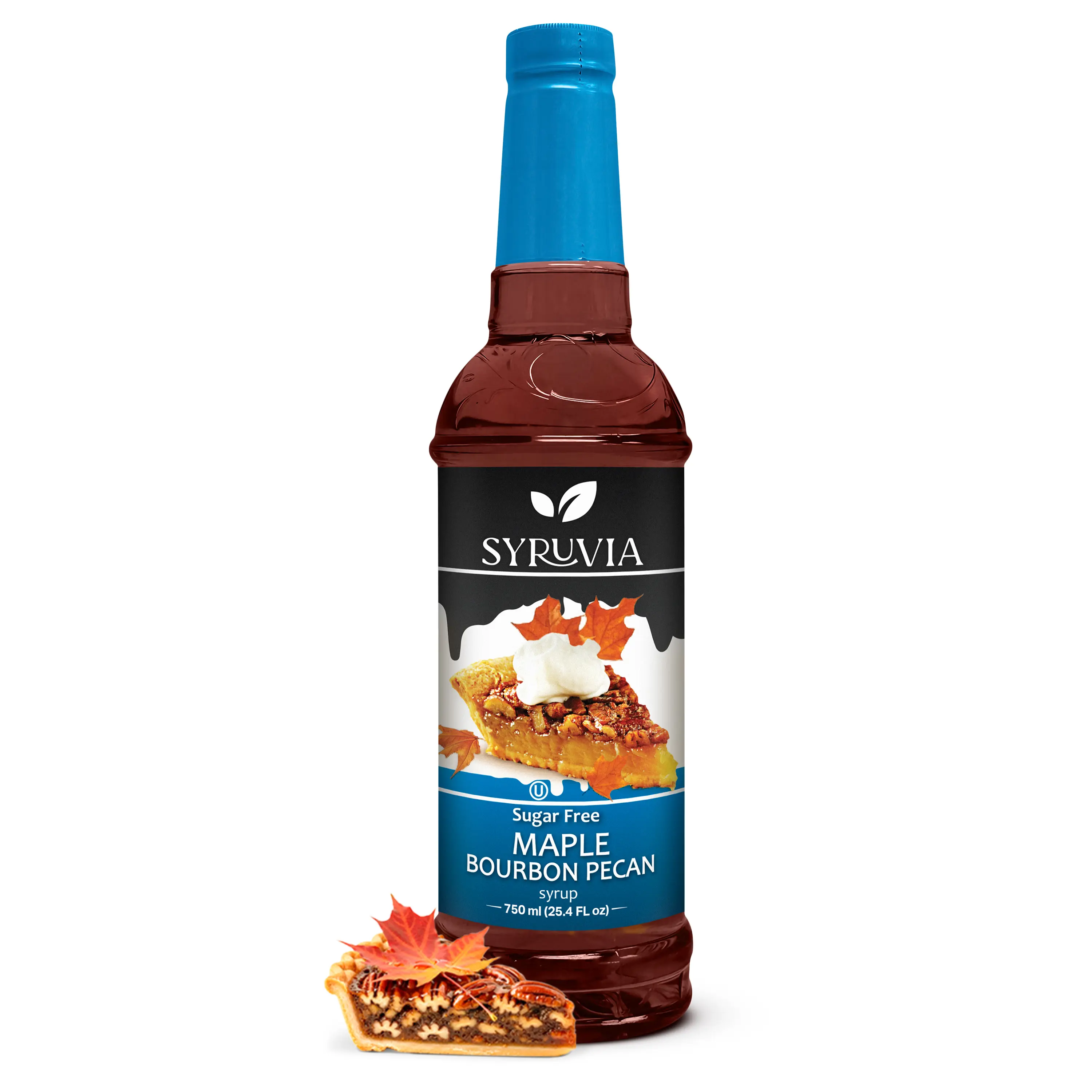 Syruvia Sugar-Free Maple Bourbon Pecan Syrup For Coffee 25.4 Ounces Maple Bourbon Pecan Flavoring For Coffee Beverage Sweet