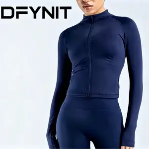 Sculpting Full-Zip Cropped Jacket — Slim-Fit Stretch “Define” Top for Gym, Pilates, and Aesthetic Streetwear; Lightweight Full-Zip Long-Sleeve Cropped Jacket — Flattering Stretch Top for Gym, Loungewear, and Casual Wear