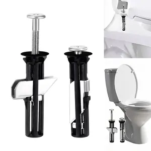 VAYWET Fastener Bolt Kit For Toilet Seat Stay Tight, Kit Screws Quick Release Easy Install Toilet Cover Maintenance Fixing Universal M5 Toilet Seat Bolts Replacement Kit, No Slip Toilet Lid Tightening Screws Bolt Gaskets Toilet Cover Maintenance