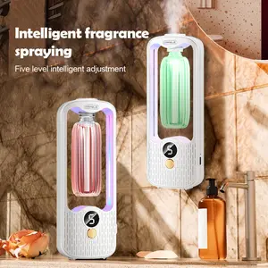 CAFELE 5-Speed Automatic Fragrance Diffuser Machine – Rechargeable Aromatherapy Sprayer with Ambient LED Light, Wall-Mounted/Desktop USB Diffuser for Home & Office