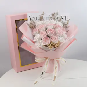 Eternal Soap Rose Flower Gift Box, 18 Handmade Roses, Never Fade Surprise, Perfect for Valentine's Day, Mother's Day, Birthday Gifts