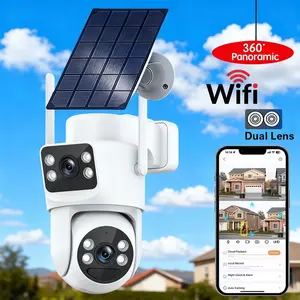 WiFi Solar-Powered Dual-Lens Camera for Mobile Remote Outdoor Night Vision HD Without Electricity