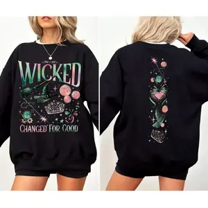 Wicked Change For Good Shirt, Defy Gravity Broomstick Magic Wand Hoodie, Wizard Movie Fan Tshirt, Wicked A New Musical Sweatshirt, Witches Of Oz Tee, Unisex Sweater Pullover Tee