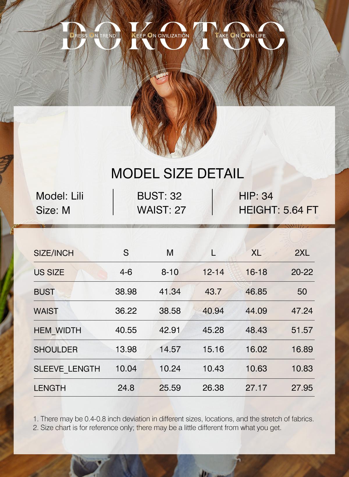 Dokotoo Women's Casual V Neck Short Sleeve Textured Tops Lettuce Trim T Shirts Tee Blouses