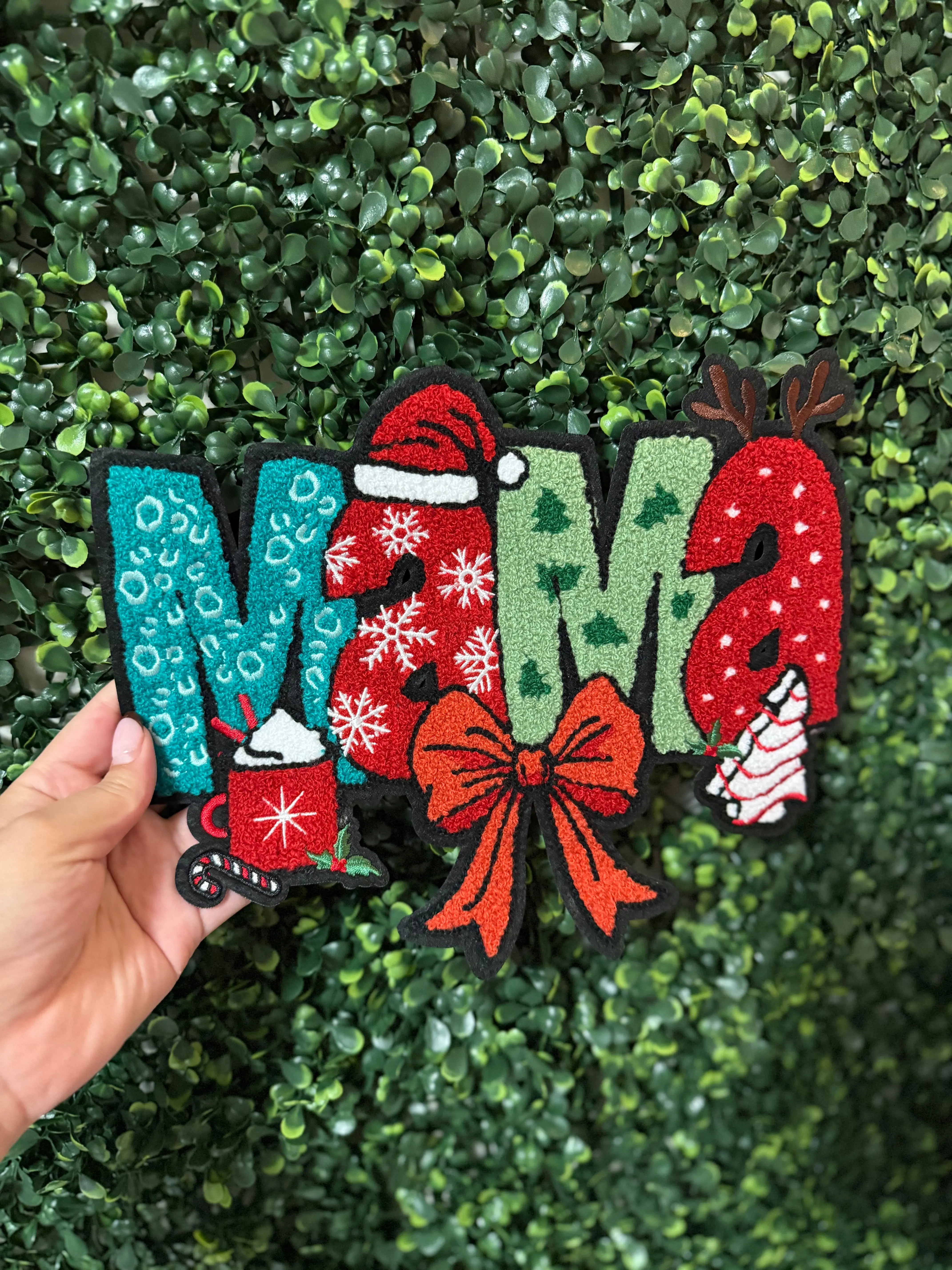 Christmas Mama Chenille Patch