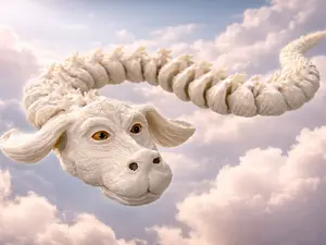 Falkor lucky dragon 3D Printed Flexi 16'' Length - Highly Detailed