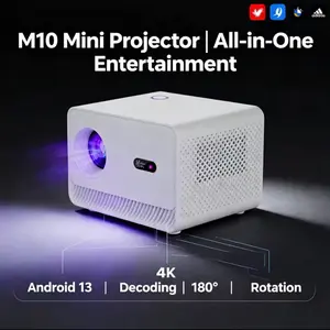 M10 Mini Projector All-in-One Entertainment 4K Android 13 Decoding 180° Rotation Outdoor Projector