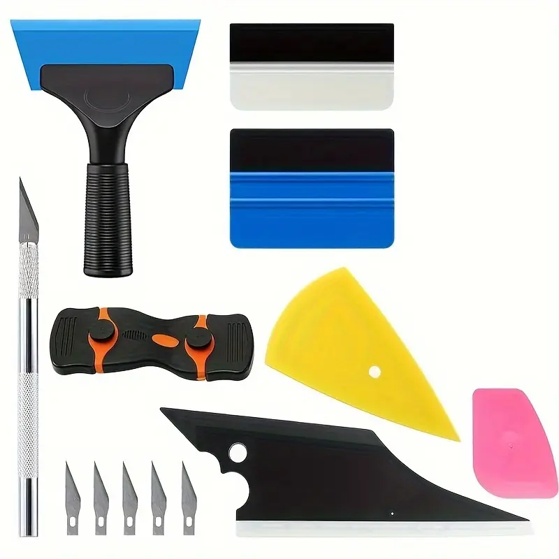 1 set Car Window Tint Application Tools Kit Automotive Tools Glass Protective Film Installing Tool Car Window Film Squeegee Auto Vinyl Wrap Installation Kit Tool Sets