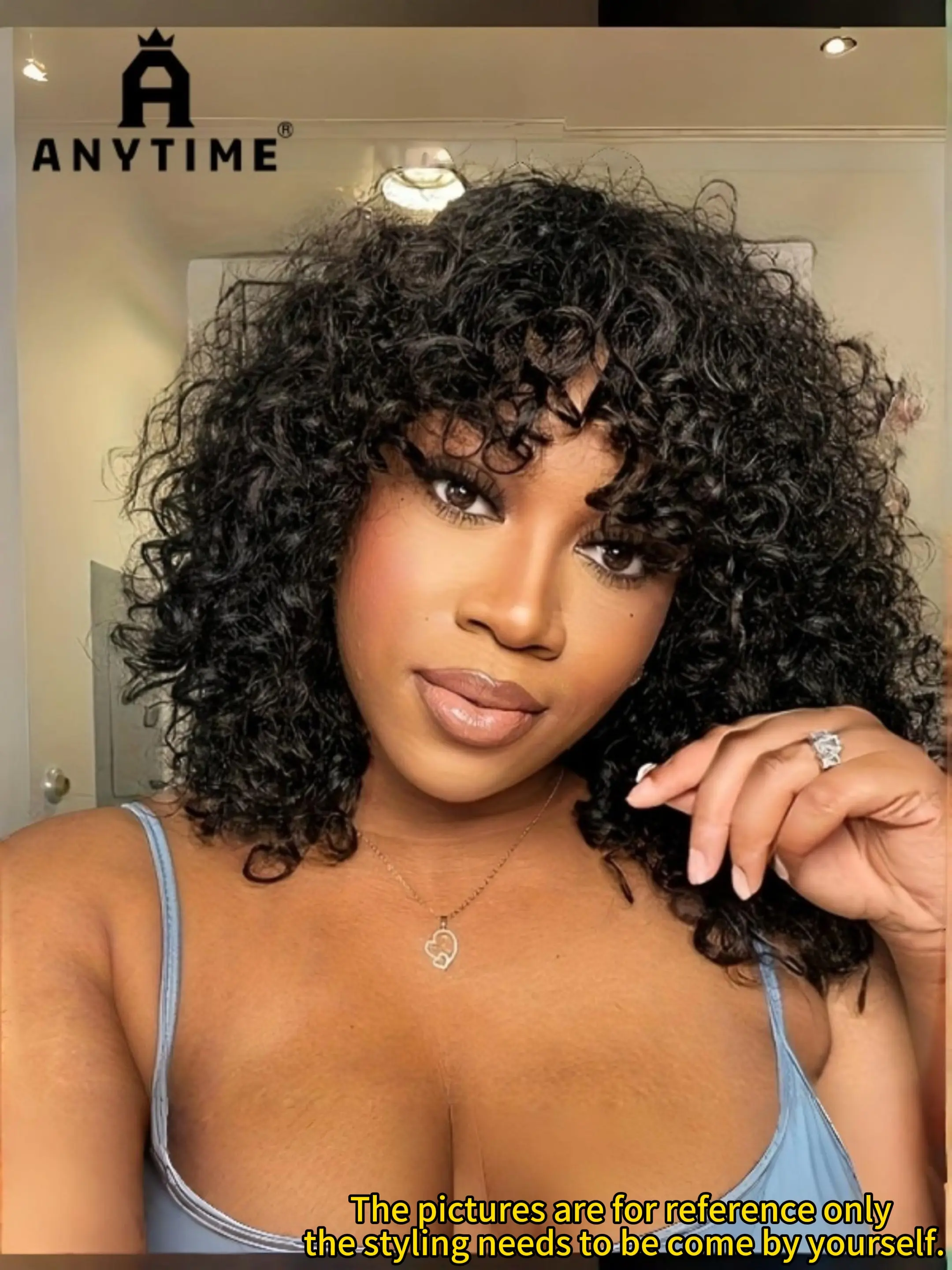 250% Density Roman Curl Brazilian Hair, Bob Style Bangs, Multi-Color Lace Wig, Curly Wig, Portable Realistic Autumn Winter Party Wear