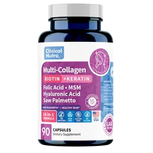 Collagen + Biotin + Keratin Hair Growth and Skin Supplement Capsules For Women Beauty Healthcare Fitness Colagen Edible Dietary Nail