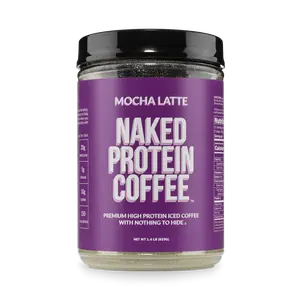 Naked Protein Coffee Mocha Latte - 20g Grass-Fed Whey & Premium Colombian Coffee - 17 Servings - No Artificial Additives - 95mg of Caffeine