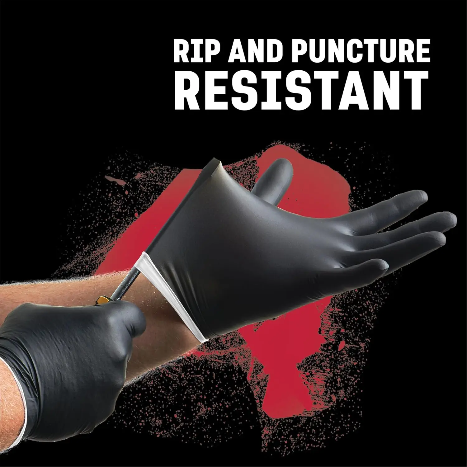 Venom Steel Industrial Nitrile Gloves, 6 mil, 2 Layer Rip Resistant, One Size Fits Most, 100 Count