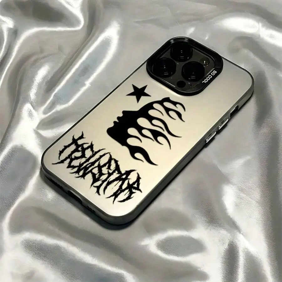 Hellstar Fashion Logo Smartphone Case - Shockproof, Anti-Drop Scrub Back Cover - Durable Phone Accessory with Durability & Protection - Transparent Black-wy4us26020 for iPhone 16,15,14,13,12,11 Pro Max,X,XR,XS Max,8,7 Plus - US Warehouse Ship