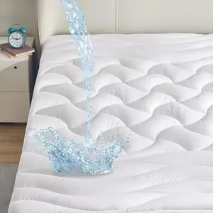 Pillow Top Mattress Topper  Size, Extra Firm and Fluffy for  ,Deep Pocket and Washable (White, )