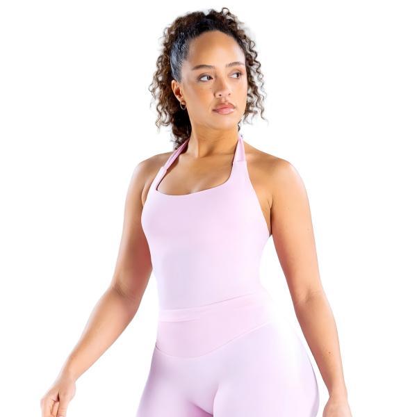 <WITH LOGO> DFYNE Halter Top and Shorts/Leggings Set - Seamless shaping design, hip-lifting design, women's sportswear set, suitable for various occasions such as yoga, fitness, cycling, hiking, running, sports, and outdoor leisure