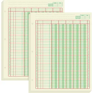 2 Pack 100 Sheets Columnar Pad Accounting Ledger Paper Accounting Ledger Book Green Analysis Pad for Business, 50 Sheets/Pack, Single Page 5 Columnar Format, 8.5 x 11 Inch