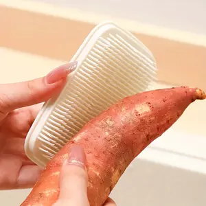 1pcs Fruit and Vegetable Cleaning Brush Kitchen Wash Potatoes, Vegetables, and Fruits Can be Bent to Clean the Gap of the Sink Brush