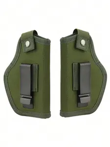 Women's holster, universal concealed carry holster and replacement parts — ambidextrous IWB/OWB nylon pistol holster, with low-profile belt clip and optional magazine pouch, convertible for left or right hand, adjustable retention