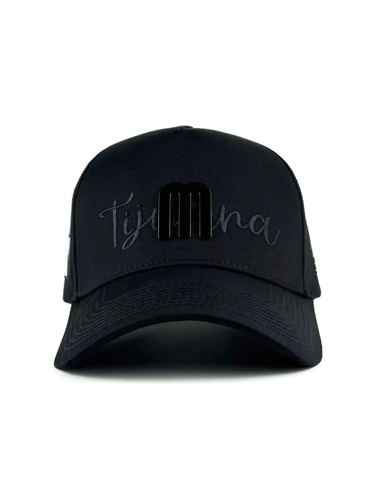 " TIJUANA "  Signature Embroidered & Metal Cap ( Black / Black )