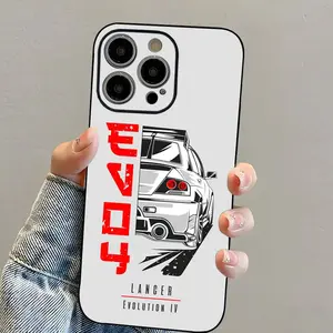 Sport car Evo JDM Phone Case For iPhone 17 16 15 14 13 12 11 Pro Max Plus TPU Soft to Skin-friendly case