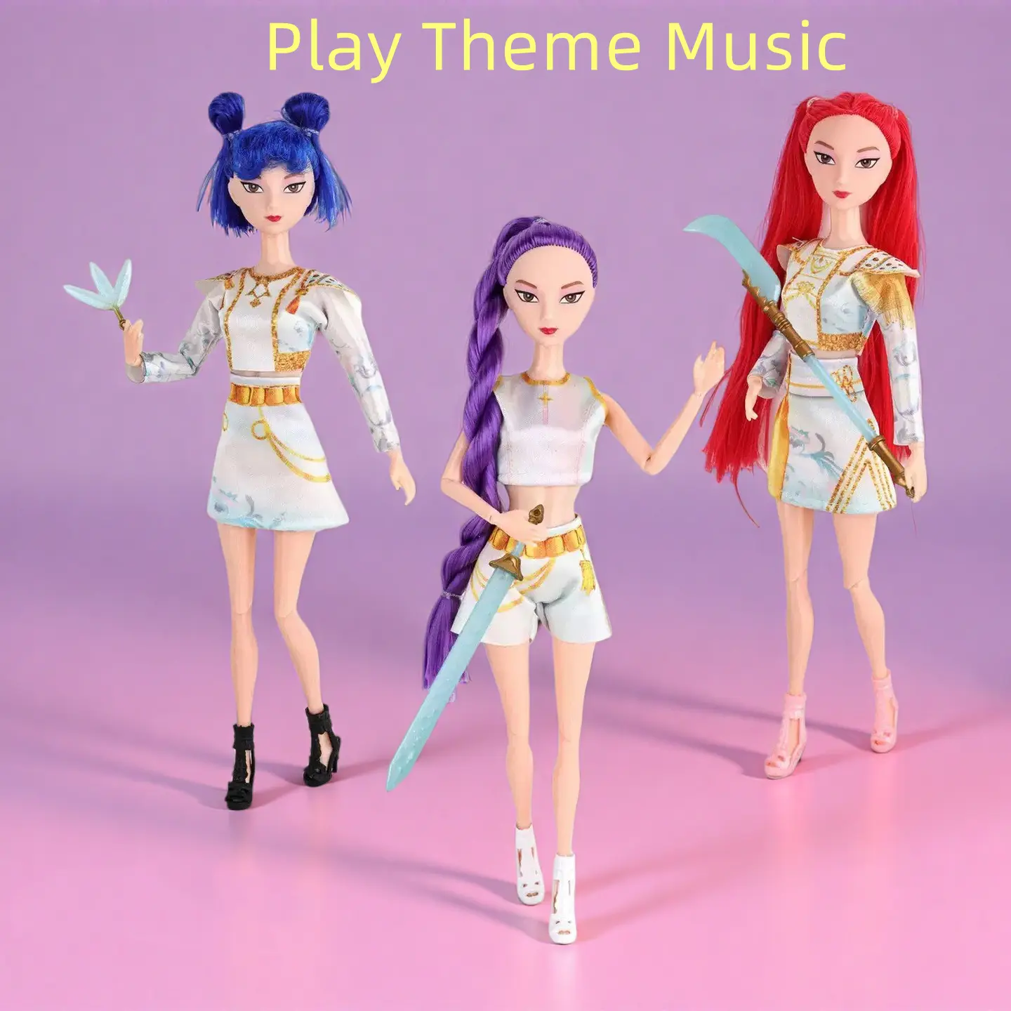 Anime Idol Girls Group Dolls Set Anime action figure doll 11.42Inch, Cartoon Figure Gift Box Set, Play Themed Music，Singing dolls,Gift for Fans & Girls Birthday Gifts, Mother's Day gift