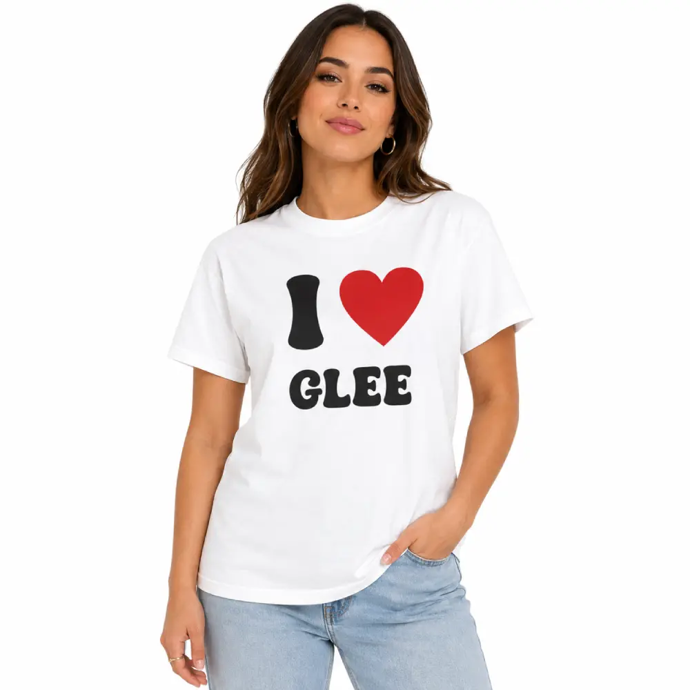 I Love Glee Shirt Gleeks Fan Tee Music Show Nostalgia Unisex T-Shirt Shortsleeve Fashion Graphic Menswear