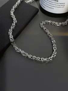 Stainless Steel Chain Necklace, Fashion Jewelry for Party, Daily Clothing Decor, Trendy All-match & Exquisite Jewelry for Birthday Gift