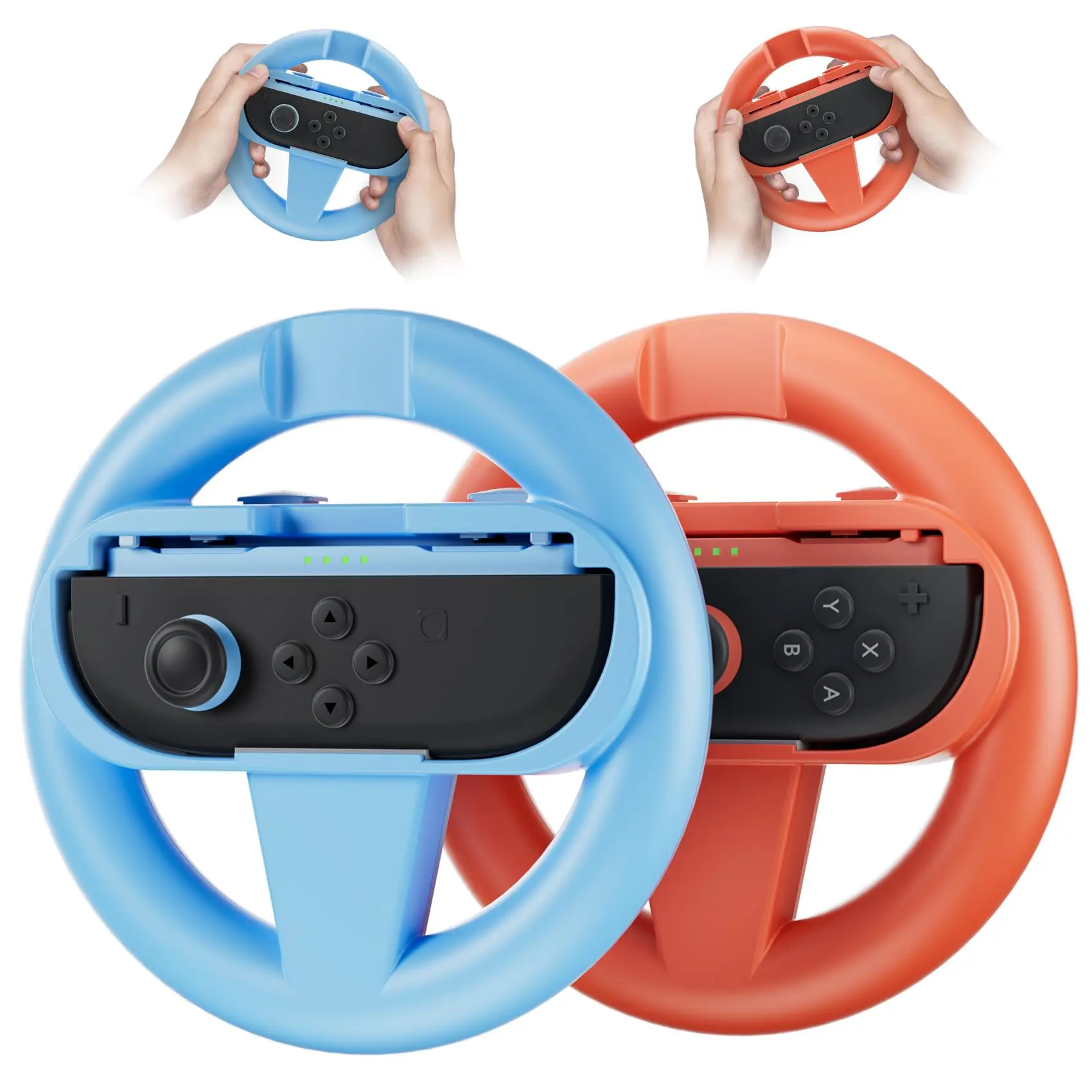 Steering Wheel for Switch 2 JoyCon, Switch 2 Accessories Compatible with Switch 2 JoyCon Controllers, Switch 2 Steering Wheel, Racing Wheels for Mario Kart 8, 2 Pack
