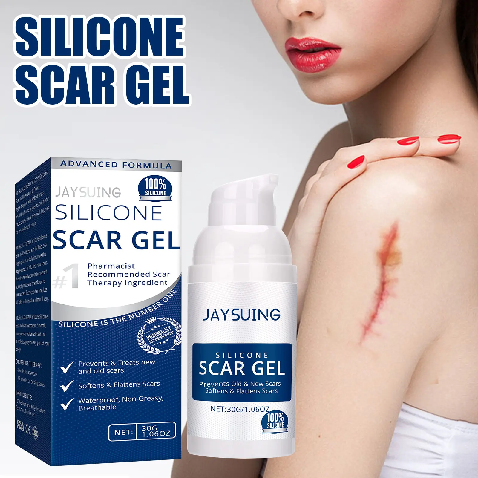 Jaysuing Glycerin Stretch Mark Scar Care Gel - Gentle Nourishing Moisturizer for Smooth, Soft Skin, Daily Skin Protection, Moisturizers