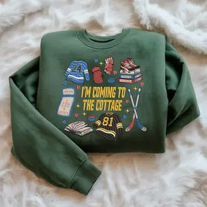 Embroidered I'm Coming To The Cottage Sweatshirt, Hockey Romance Unisex LGBT Hockey Fan Gift, Ilya Rozanov Shirt, Valentines Gift