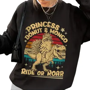 Princess Donut & Mongo Sweatshirt, Dungeon Crawler Carl Shirt, Geek Fashion Unisex Hoodie, Unisex Sweater Pullover Tee