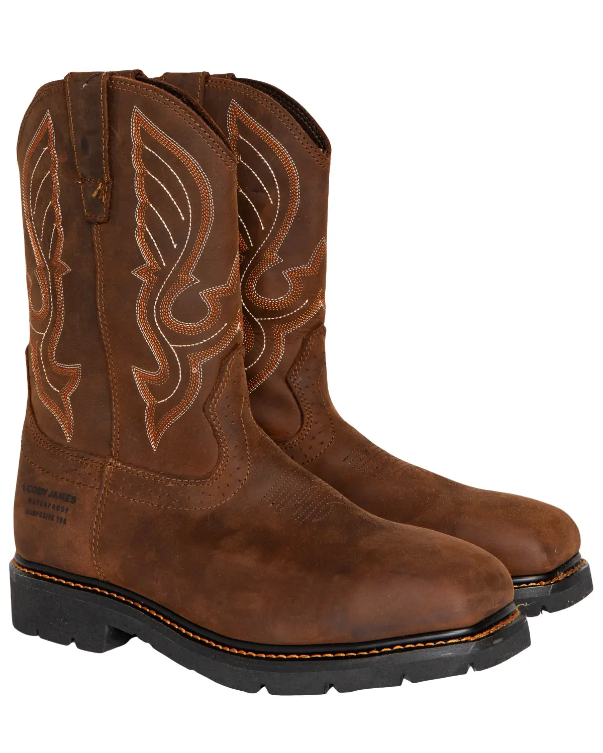 Cody James Men's Men'S 10" Waterproof Pull-On Work Boot Composite Toe - C9pr2