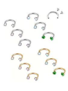 Durable Titanium Steel Barbell Set, Lightweight Sporty Design, Ideal for Travel & Daily Photography, Fall Winter Season Use, Septum Ring