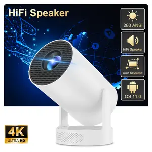 Home Goodies: 180-degree flexible stand, supports 4K decoding, and supports WiFi6 and BT5.0 for faster and easier connection. Multi-function Projector-HY300 Pro HiFi